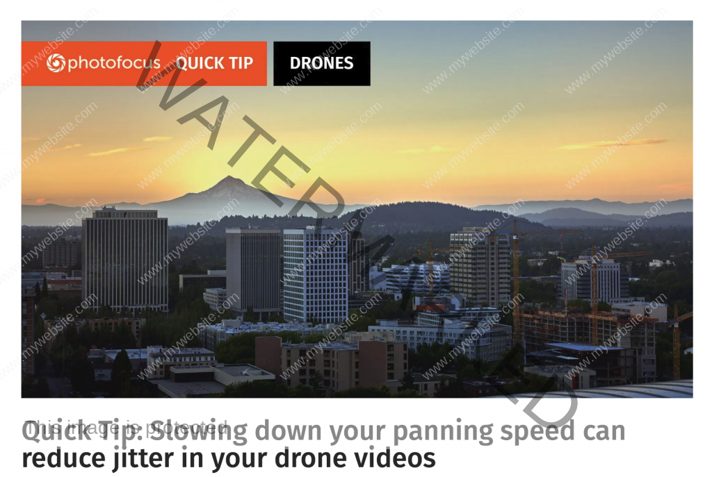 Slowing down your panning speed can reduce jitter in your drone videos