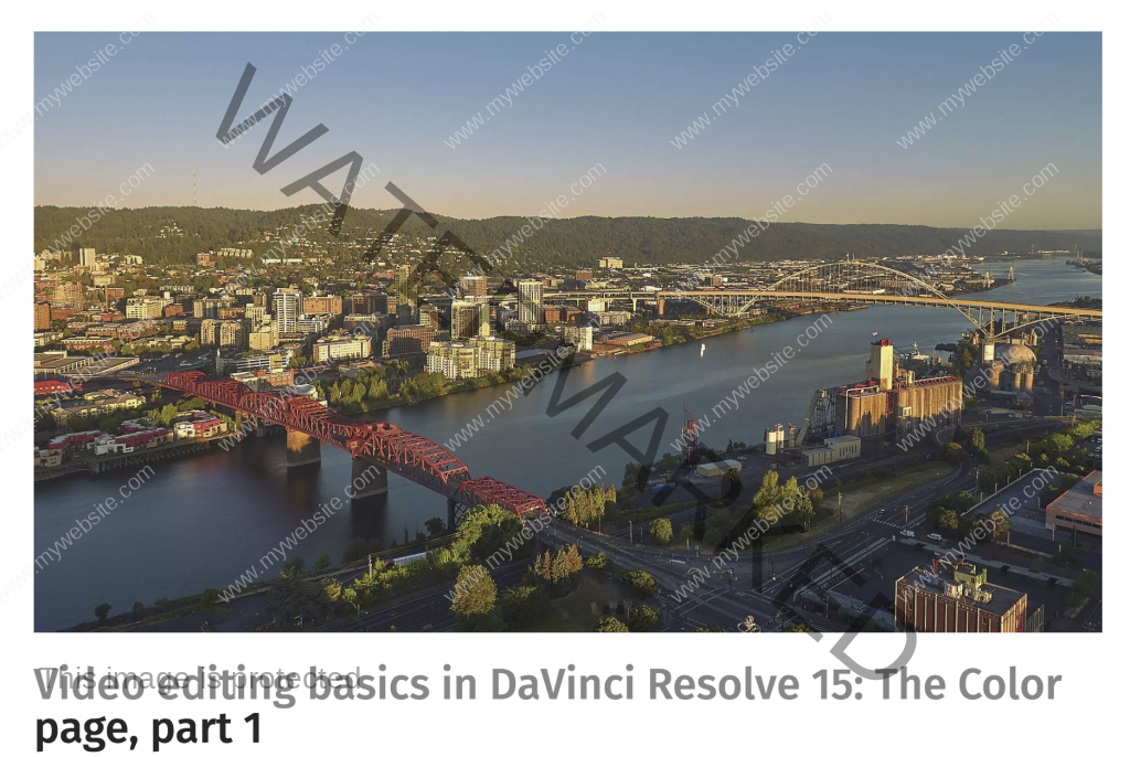Video editing basics in DaVinci Resolve 15 - The Color page, part 1